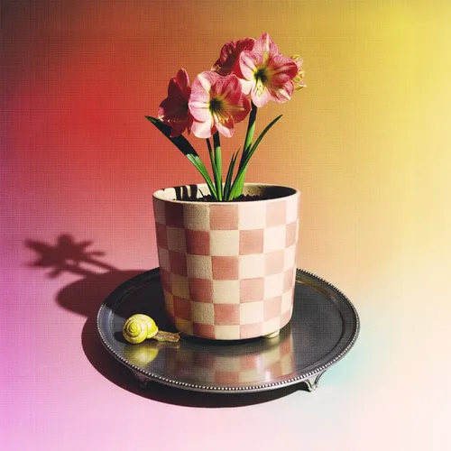Maceta de cerámica Damero - rosa en Rosa - Macetas, Uruguay | Buho Store