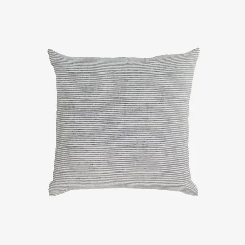 Almohadón Marena 100% lino rayas negro y blanco 45 x 45 cm en Multicolor - Textiles, Uruguay | Kavehome
