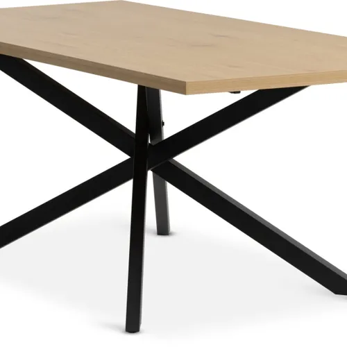 Mesa de comedor NORTOFT 95x200 roble/negro en Roble/negro - Mesas de comedor, Uruguay | JYSK