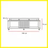 Producto: Rack titanio 215 de AMARELO - Muebles para TV, Uruguay | Amarelo, vista 3 de 3