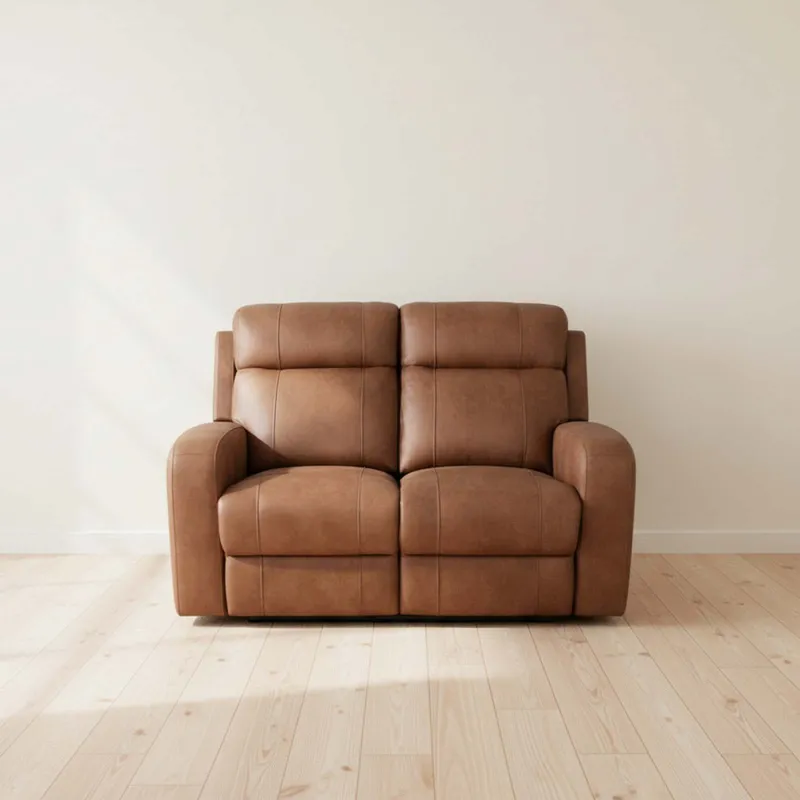 Recliner Manual 2 Cuerpos Tela Marron Hamilton Camel en Beige - Sillones y sofás, Uruguay | Divino