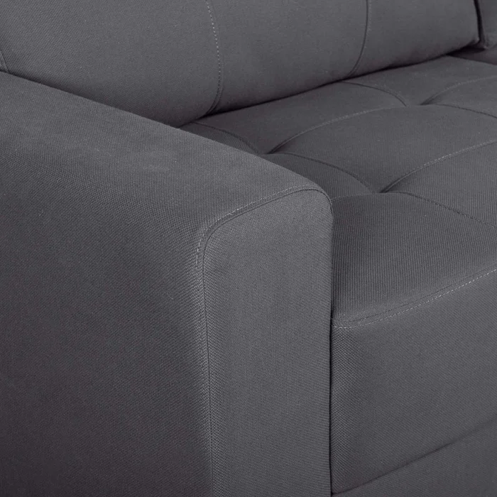 Sillón 3 Cuerpos Tela Gris Piria Gris Osc en Gris - Sillones y sofás, Uruguay | Divino, vista 4