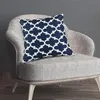 ALMOHADON ESTAMPADO 45x45CM GEOMETRICO AZUL/BLANCO - Textiles, Uruguay | Decohogar, vista 3 de 3