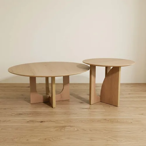 Mesa Ratona Melamina Natural-beige Savia Natural en Madera natural - Mesas de living, Uruguay | Divino