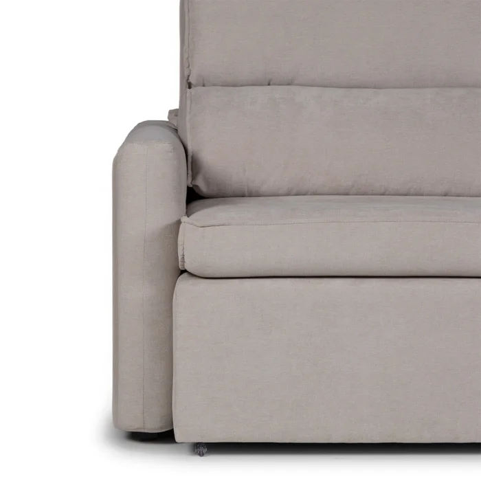 Sofá Santiago (Rebatible) - Tela Microfibra - 2,5 cuerpos - TC 1010 (Beige) en Gris - Sillones y sofás, Uruguay | NYR, vista 3