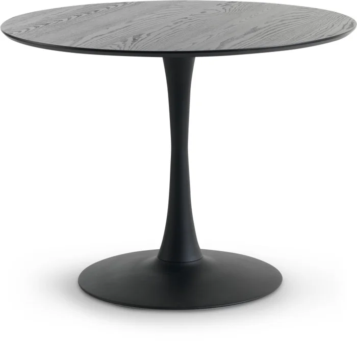 Mesa de comedor RINGSTED Ø100 chapa fresno en Negro - Mesas de comedor, Uruguay | JYSK