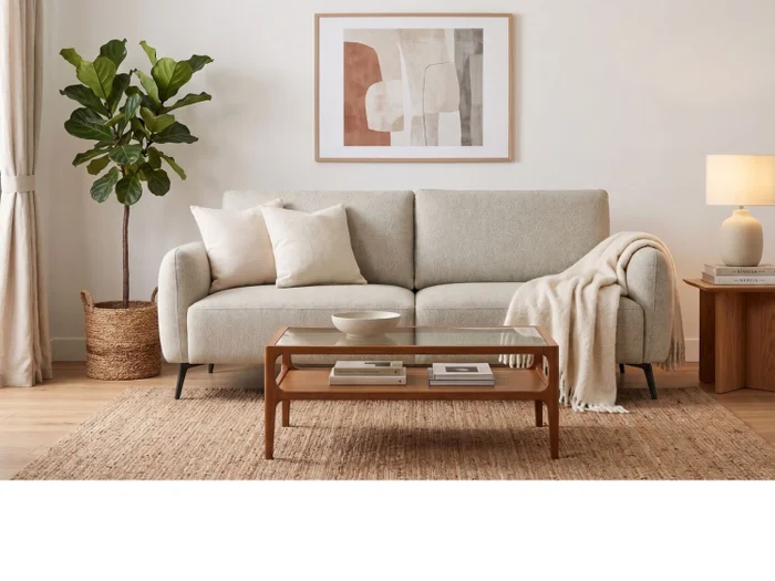 Sofá 3 cps THEO PREVENTA - Beige en Beige - Sillones y sofás, Uruguay | Finkel, vista 3