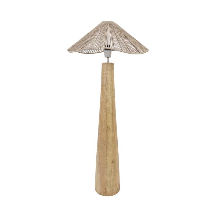 Lámpara de pie Madera y yute Natural/beige Conic en Madera natural - Lámparas de pie, Uruguay | Le Blanc
