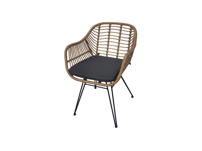 SILLA DE COMEDOR C/POSABRAZOS RATTAN Y METAL en Multicolor - Sillas, Uruguay | Alfa Ventas, vista 2