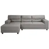 Sofá C/chaise Gris Tela Excelence Izq en Gris - Sillones y sofás, Uruguay | Divino, vista 3 de 5