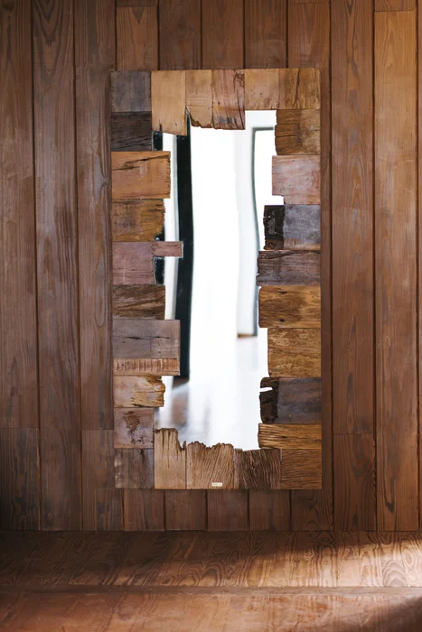 ESPEJO RÚSTICO GUARUJÁ 180x90 en Madera natural - Espejos, Uruguay | Fundamento Muebles, vista 2