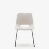 Silla Zahara beige y patas de acero con acabado negro en Beige - Sillas, Uruguay | Kavehome, vista 5 de 8