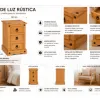 Mesa de Luz 3 cajones Cera/Blanca LINEA CORONA MADERA - Mesas de luz, Uruguay | Que Sal Muebleria, vista 7 de 7