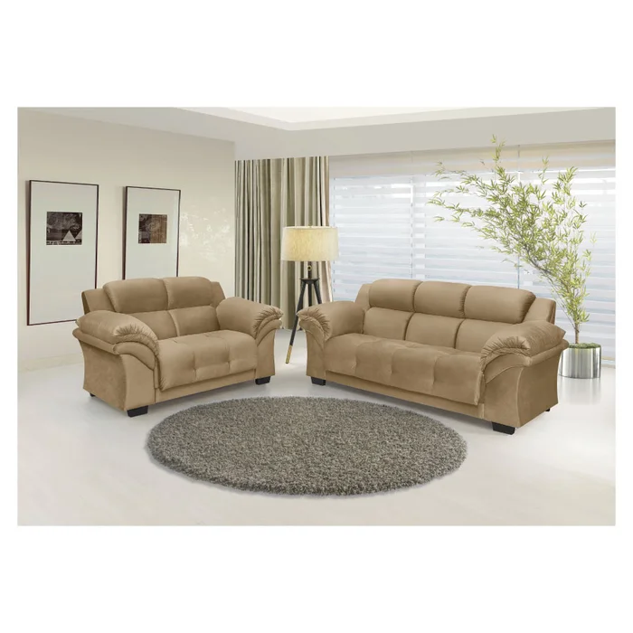 Juego De Living Sillon 3+2 Cuerpos Sofa Oxford Beige en Beige - Sillones y sofás, Uruguay | Soy Hogar, vista 4