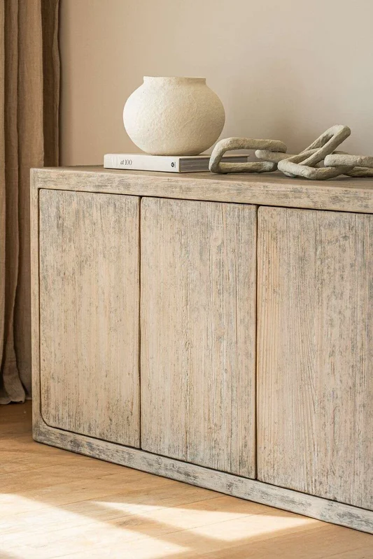 APARADOR BALZAC - PINO MACIZO RECICLADO GRIS - 2.53 MTS en Madera natural - Bibliotecas, Uruguay | La Iberica, vista 3