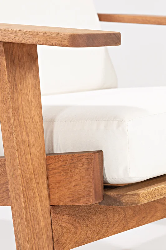 SOFA LOTUS 3 LUGARES ACQUABLOCK CRUDO 185x87x86CM JATOBA en Madera natural - Muebles para el exterior, Uruguay | Vinibel, vista 5