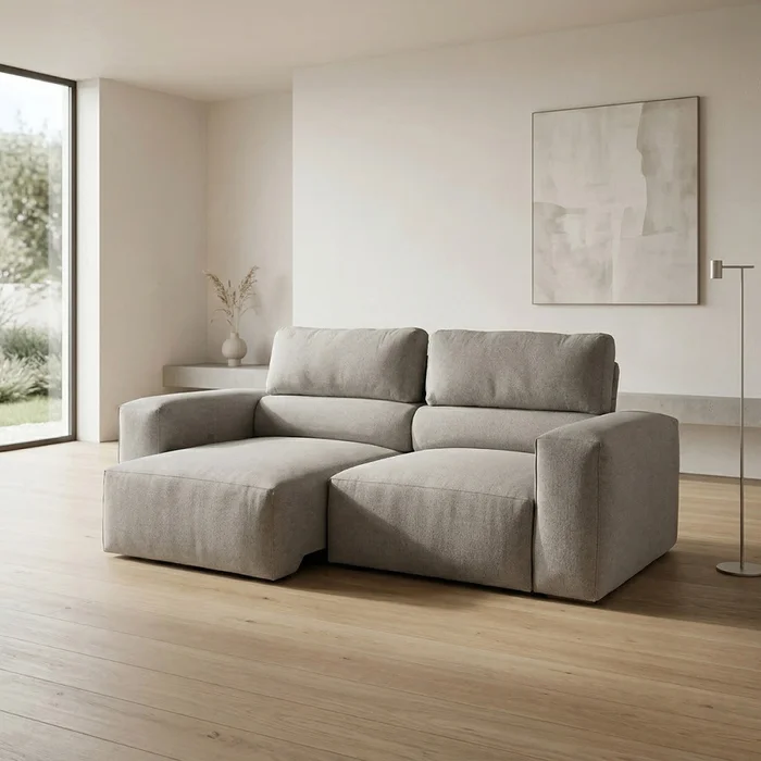 Sofá Cártago (Retráctil) - Tela Microfibra - 3 cuerpos - FX4-10 (Beige) en Beige - Sillones y sofás, Uruguay | Nyr, vista 2