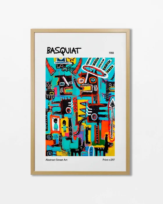 Basquiat - Street Art en Multicolor - Láminas, Uruguay | La Cuadrería
