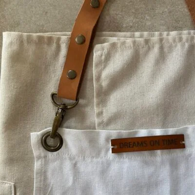 Delantal Lino y cuero - Textiles, Uruguay | Dreams On Time, vista 4