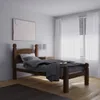 Cama 1 Plaza Madera Maciza Linea Mexicana - Oscuro en Marrón - Dormitorio, Uruguay | Rústico Hogar, vista 2 de 2