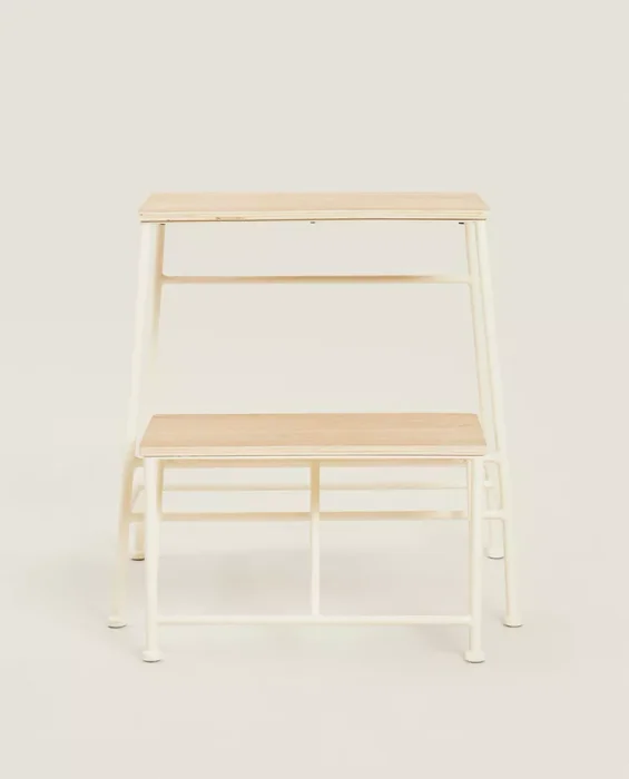 TABURETE ESCALERA MADERA DOS PELDAÑOS - Aparadores y recibidores, Uruguay | Zara Home, vista 2