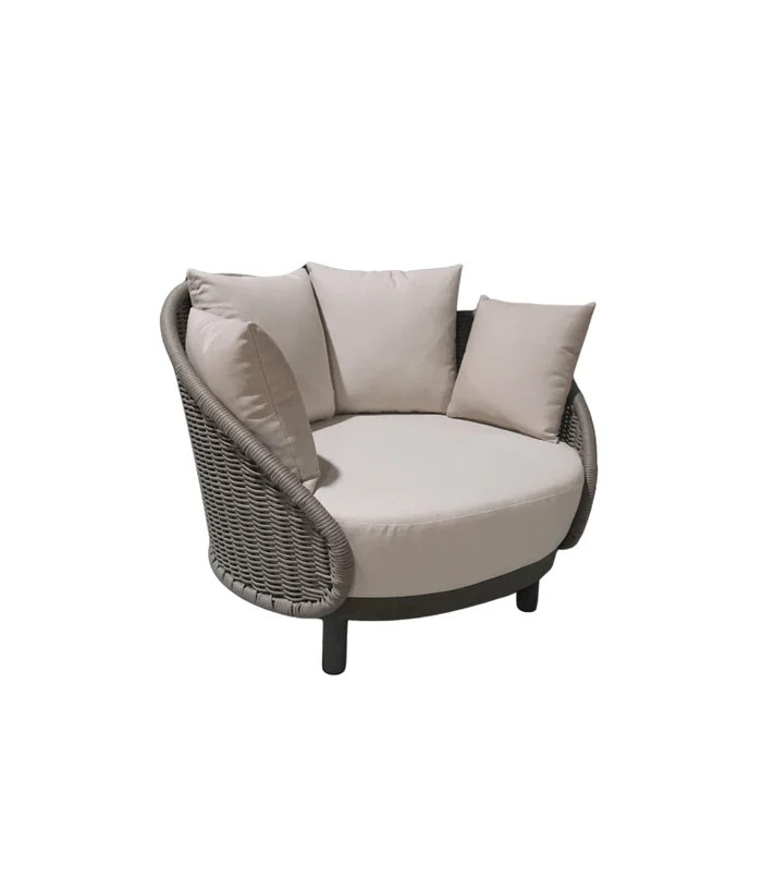 BUTACA MENORCA INDIVIDUAL OUTDOOR CON ALMOHADON en Gris - Muebles para el exterior, Uruguay | Más Infinito Casa, vista 2