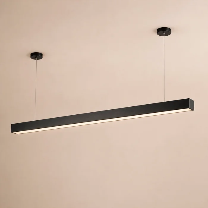 Luminaria lineal suspendida Cubic 120cm en Negro - Lámparas colgantes, Uruguay | Alta Gracia Deco, vista 6