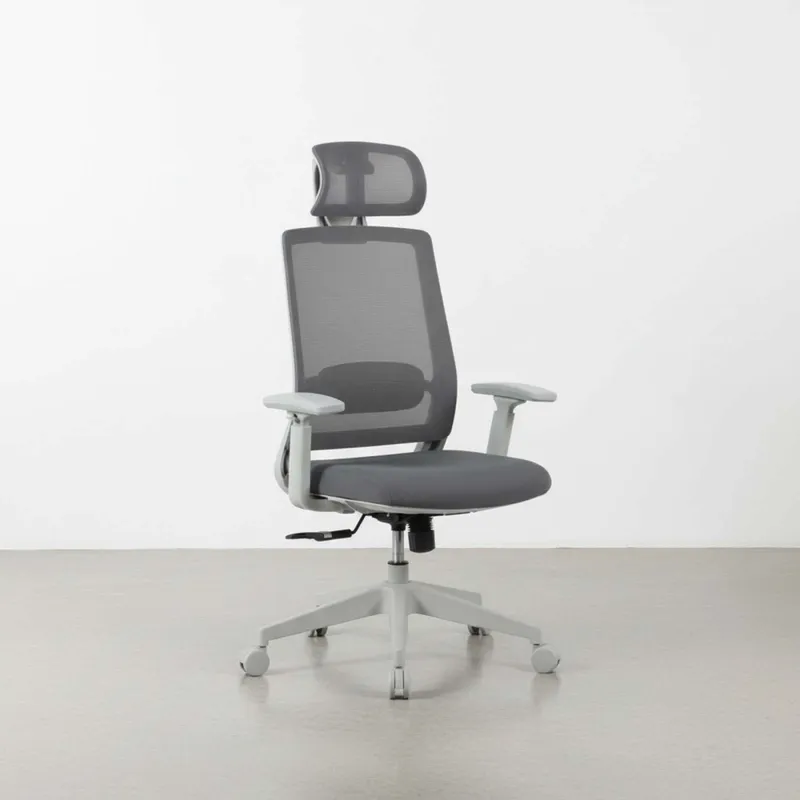 Silla De Oficina Malla-y-metal Gris 2788f-1m en Gris - Escritorios y sillas de escritorio, Uruguay | Divino