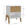 Promo 2 Mesa de luz 1 cajon Linea Veneza - Blanco/Miel en Multicolor - Mesas de luz, Uruguay | La Cueva Muebles, vista 3 de 7