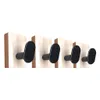 SET X4 PERCHEROS DE PARED CUAD. ADHESIVOS NAT/NEG en Negro - Percheros y colgadores, Uruguay | Decohogar, vista 1 de 3