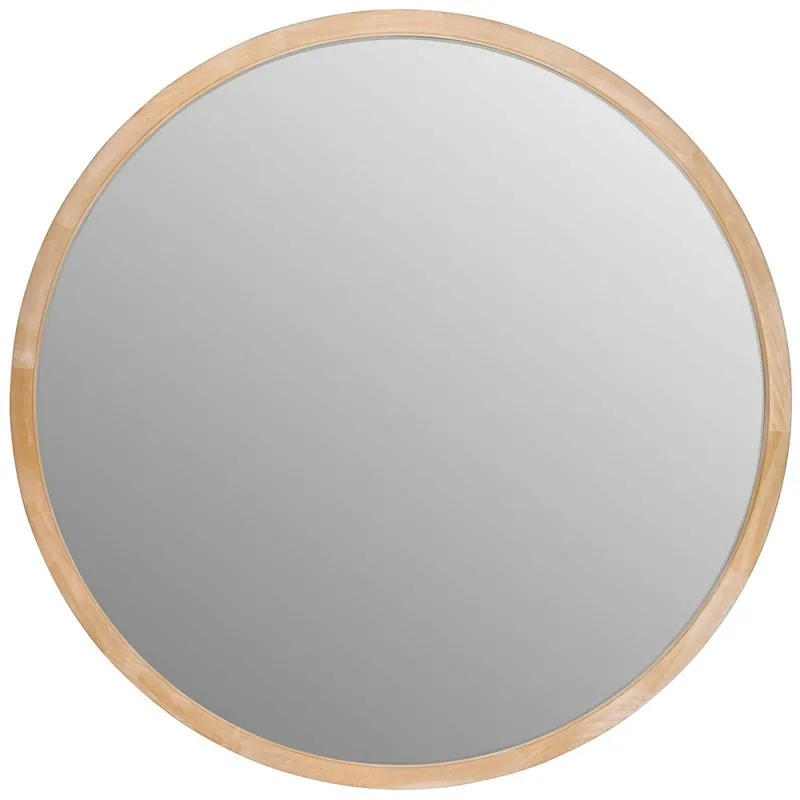 Espejo Circular Madera Natural-beige Sno9 en Madera natural - Espejos, Uruguay | Divino