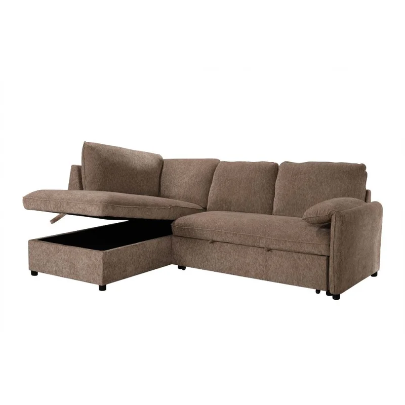 Rinconera cama Cosmo (c/baúl) - Tela Microfibra - Chaise izquierdo - 410 (Tostado) en Beige - Sillones y sofás, Uruguay | NYR, vista 3