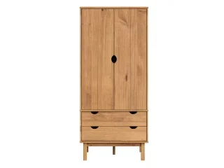 Ropero 2P, 2C y 2 estantes Mel/Gris Linea Nordica en Madera Maciza en Mel/Blanco - Roperos y placares, Uruguay | Quesal, vista 21