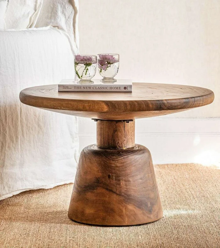 MESA ALMOND - SUAR TOSTADO - DIAMETRO 70 CMS en Marrón - Mesas de living, Uruguay | La Iberica, vista 2