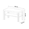 Mesa Lateral De Living 4 Patas Tapa Cuadrada 100% Mdp - Mesas de living, Uruguay | Lais Muebles, vista 3 de 4