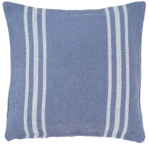 ALMOHADON CAPE STRIPE DENIM/BLANCO INTERIOR Y EXTERIOR en Multicolor - Textiles, Uruguay | Sentido Jose Ignacio, vista 2
