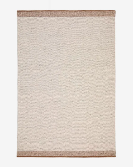 Alfombra jacquard de lana beige Nifelia, 200 x 300 cm en Beige - Alfombras, Uruguay | Kavehome