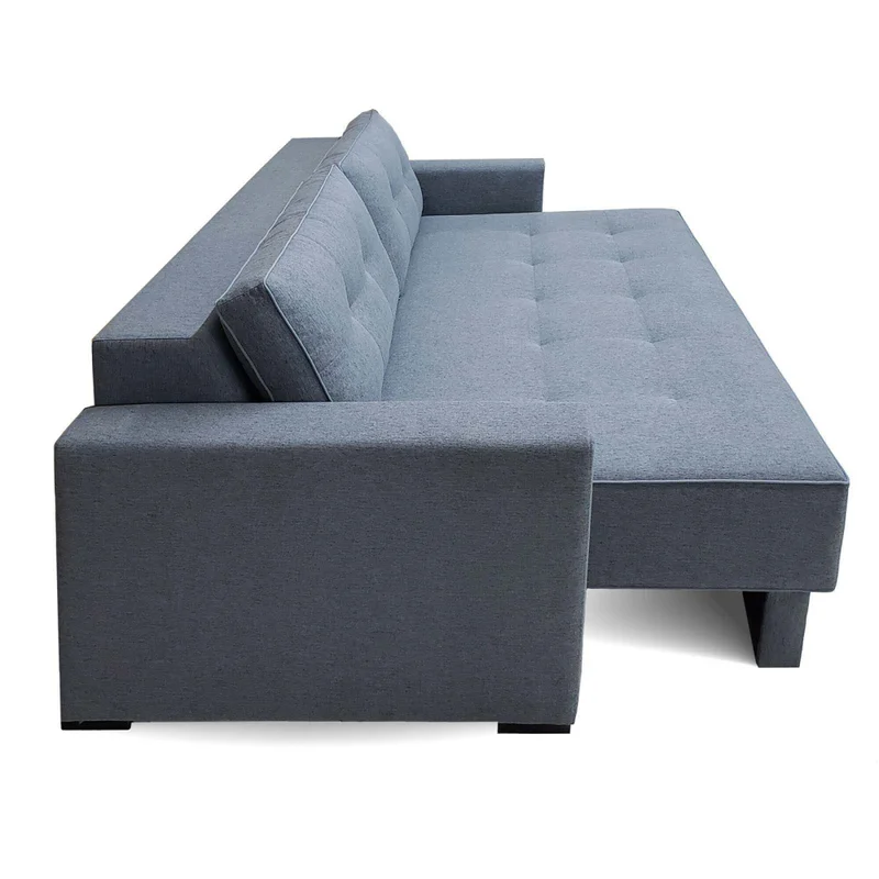 Sofá Cama Tela Gris Paradise en Gris - Sillones y sofás, Uruguay | Divino, vista 4