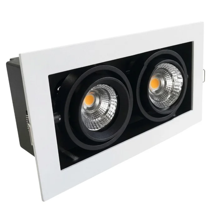Luminaria de Techo Downlight Lux Cube Doble en Blanco - Lámparas colgantes, Uruguay | Serlux