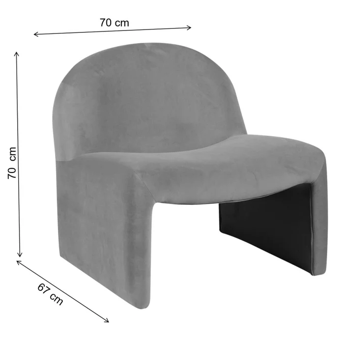 Butaca Tela Gris Eos en Gris - Sillones y sofás, Uruguay | Divino, vista 5