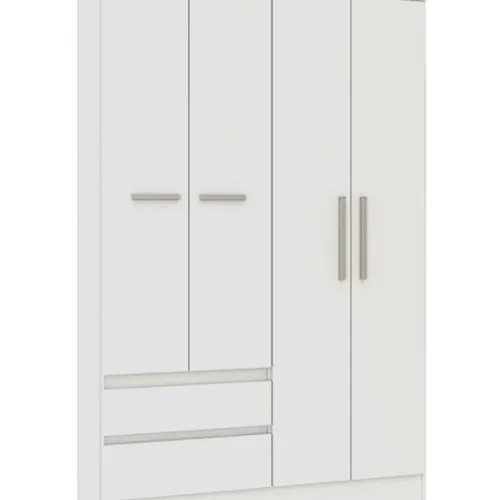 Placard VIENA 0400R – 4 Puertas en Blanco - Roperos y placares, Uruguay | Igoa