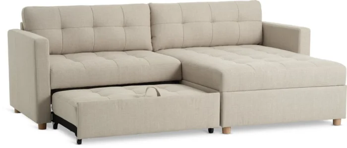 Sofá cama chaise longue TEGLHUSE beige en Beige - Sillones y sofás, Uruguay | JYSK, vista 2