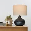 LAMPARA DE MESA CERAMICA D30x40CM HEXAGONOS NEGRO en Negro - Lámparas de mesa, Uruguay | Koz, vista 2 de 2