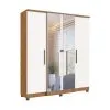 Ropero 4 Puertas 2 Cajones Varios Estantes Y Espejos 100%mdp Nogal - Roperos y placares, Uruguay | Soy Hogar, vista 2 de 8