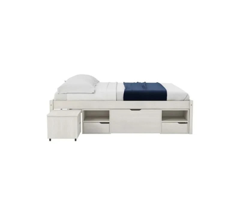 Cama Queen 4 Cajones - Linea Charme - Blanco en Blanco - Dormitorio, Uruguay | Rústico Hogar, vista 3