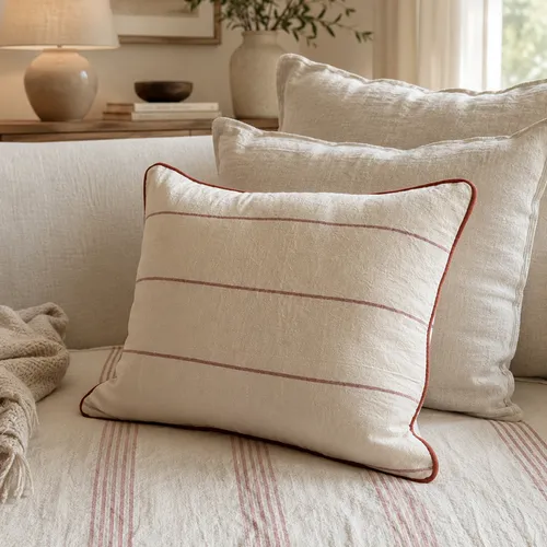 Almohadón Stripe Rojo - Textiles, Uruguay | Decilo con Alma