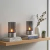 FAROL LED CILINDRICO DE VIDRIO D8x15CM GRIS - Velas y Portavelas, Uruguay | Decohogar, vista 3 de 4
