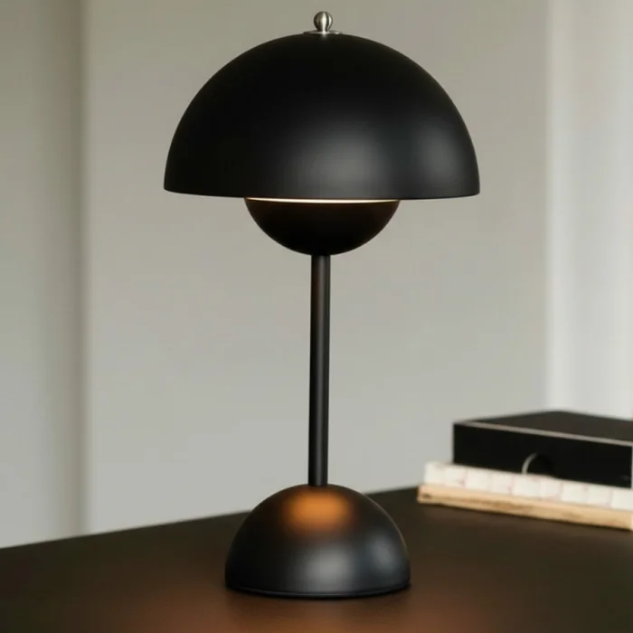 Lampara De Mesa Recargable Kers Negra en Negro - Lámparas de mesa, Uruguay | Unilux, vista 2