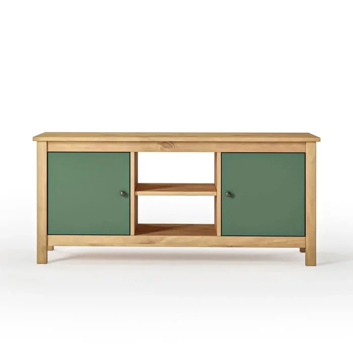 Rack para TV 2 Puertas - Línea Maden - Verde en Verde - Muebles para TV, Uruguay | Ecowood, vista 4