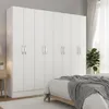 Ropero 8 puertas con estantes y perchero con interior natural - Blanco en Blanco - Roperos y placares, Uruguay | Mulata, vista 7 de 7